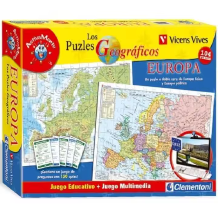 Clementoni Puzzle Educativo Mapa Europa | Juego Multimedia - 1