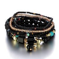 Pulsera Bohemia Colorida De Granos De Arroz Para Mujer Y Hombre Joyería Étnica De Cadena De Bolas Hechas a Mano Regalo De Verano - details 5