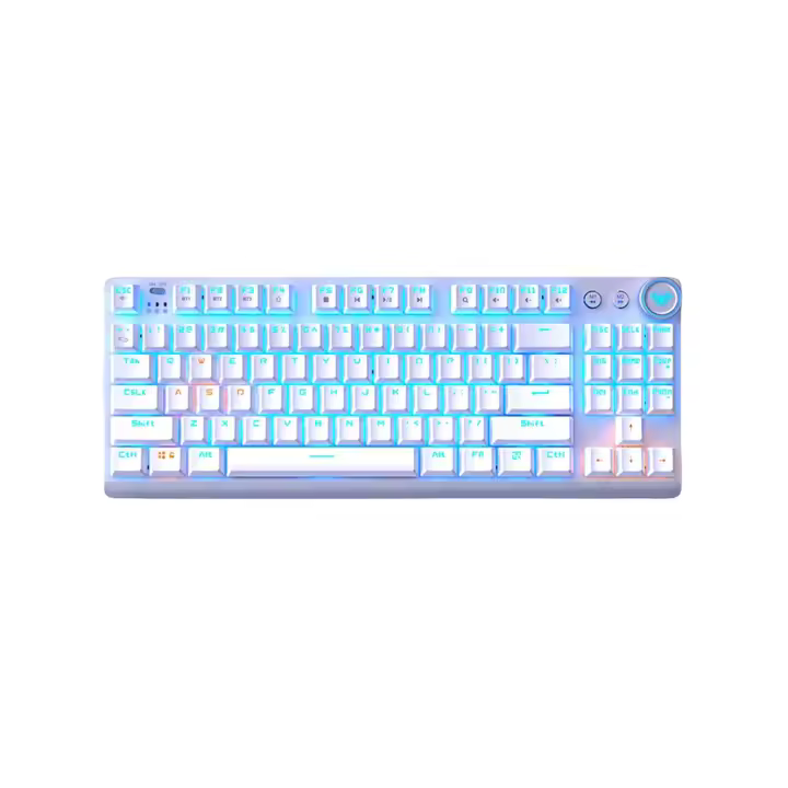 Teclado Mecánico AULA F3001 Bluetooth Sin Cables Con Panel Metálico Doble Inyección Y Efecto De Iluminación Cool 87 Teclas - 1