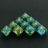 D10 Juegos De Dados Rol DND Colores Mixtos Efecto De Brillo Estilo De Fuente Retro Único Accesorios Para Juegos De Mesa RPG - details 10