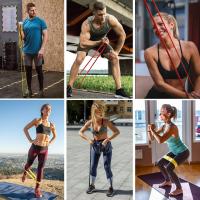 ALLINLIFE Bandas Elasticas Musculacion[Set of 5 Or 8], Gomas Elasticas Musculacion Cintas Elasticas Musculacion con Bolsa de Transporte para Entrenar Powerlifting Fitness Yoga - details 7