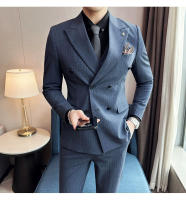 Traje De Boda Para Hombre 2025 Diseño Elegante Y Moderno De Terciopelo De Alta Calidad Doble Filo Con Chaleco Y Pantalones - details 18