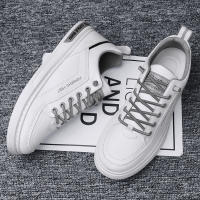 Zapatos Casuales Para Hombre En Blanco Tenis Ligeros Zapatos Vulcánicos Blanco Zapatos Todoterreno Hombre Plataforma Sin Cordones - details 10