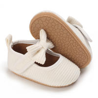Zapatos De Princesa Para Bebé Niña En Lace Blanca Mocasines Con Lazo Y Borde Antideslizante De Goma Primera Calzado Para Caminar - details 67