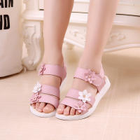 Sandalias De Verano Para Niñas Con Flores Estilo Grecia Antideslizantes Y Confortables Zapatos De Playa Para Niños Talla True Fit Decoración De Cinta Suave Y Floral - details 6
