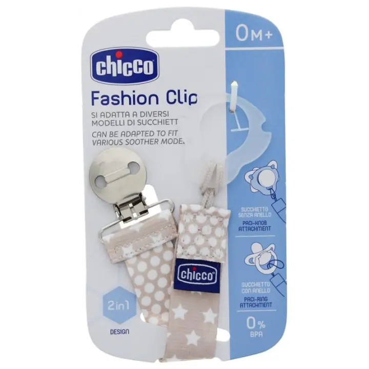 Chicco Clip Guardachupetes 2en1 0 Meses y + - Color: Gris - 1