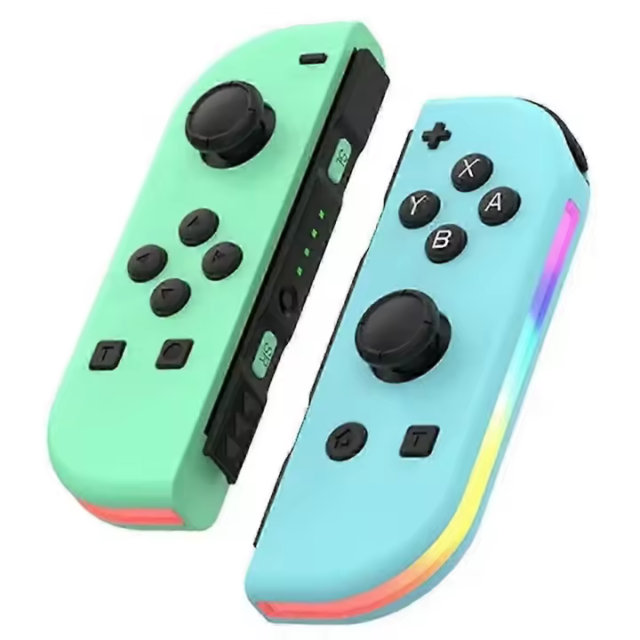 2PCS Joypad Controller (L/R) para interruptor, reemplazo inalámbrico de Joypad para controlador de interruptor Dual Vibration/RGB Luz-E - 1
