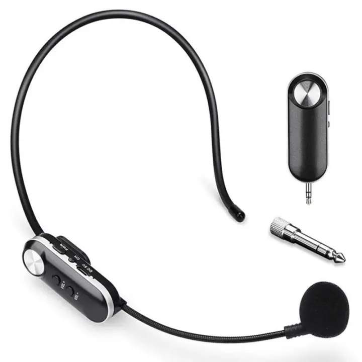 Micrófono Inalámbrico De Cabeza 2.4G Con Transmisor Y Receptor Para Amplificador Y Altavoz De Voz Para Enseñanza Guía Turística - 1