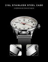Reloj Mecánico Para Hombre CADISEN Con Luz Propia Y Correa De Acero Inoxidable Cristal De Zafiro Resistente Al Agua NH35A - details 5