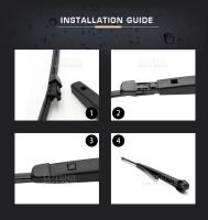 Kit De Limpiaparabrisas Trasero Para Seat Leon 5F MK3 Hatchback 2012-2018 Pletre De Goma Natural Lutehil Para Limpiar El Parabrisas Y La Ventana Trasera - details 2