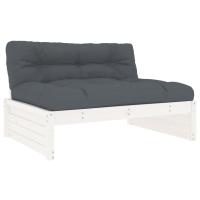vidaXL Sofá central madera maciza de pino 120x80 cm Pino natural, Pino blanco, Pino gris Conjunto Terraza Muebles Jardín Exterior Juego de Muebles de jardín Mueble Jardín Exterior Muebles de Salon Exterior - details 0