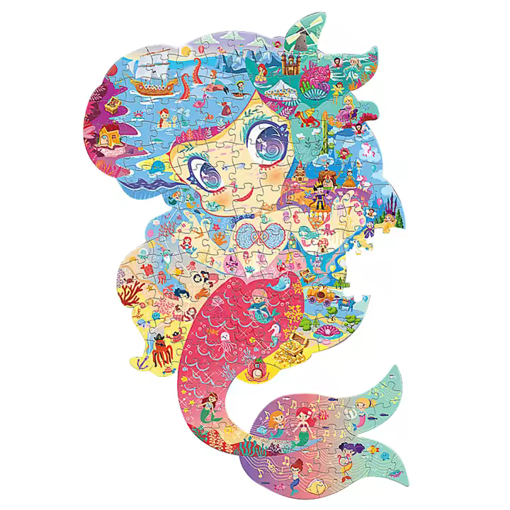 DAM. Puzle de cartón con 128 piezas. Diseño Sirena. 43x1x64cm. - 1