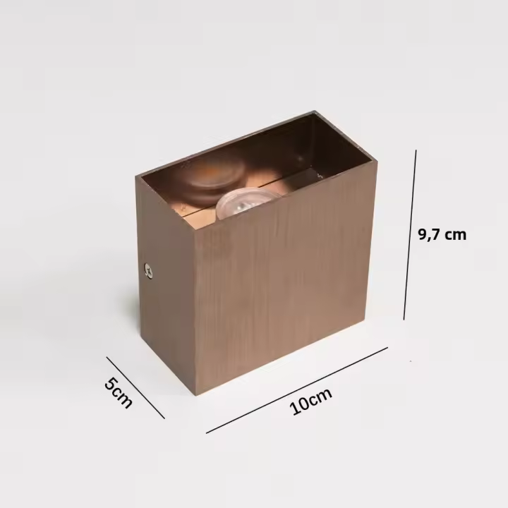 Lámparas De Pared Modernas Cuadradas Para Interior Luz Para Dormitorio Y Sala De Estar Lámparas De Aluminio Dorado/Café Iluminación Fixa - 1