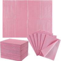 20pcs Puntas De Uñas Impermeables Rosa Papel De Toalla Para Mesa De Manicura Desechable Plegable Para Práctica Y Salon - details 1