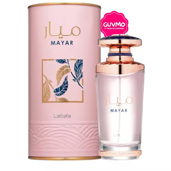 Lattafa Mayar Eau de Parfum 100ml – Perfume Floral Frutal para Mujer con Notas de Lichi, Frambuesa y Vainilla - 1