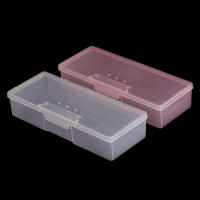 Caja De Almacenamiento Para Uñas Rectangular Y Transparente De Plástico Con Espátula Lápiz Y Archivo De Pulido Para Arte De Uñas - details 0