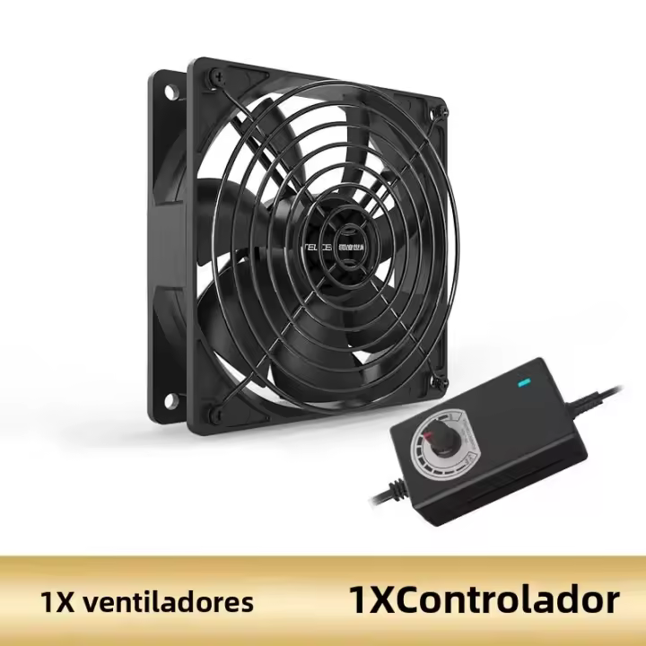 Ventilador De Enfriamiento 120mm 3000RPM Con Controlador Para BTC Máquina Chasis Estación De Trabajo Armario Radiador Servidor 12cm 12V 220V - 1