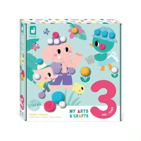 Estuche creativo Pompones 3 años - Janod J07741 JU07741 JANOD - 1