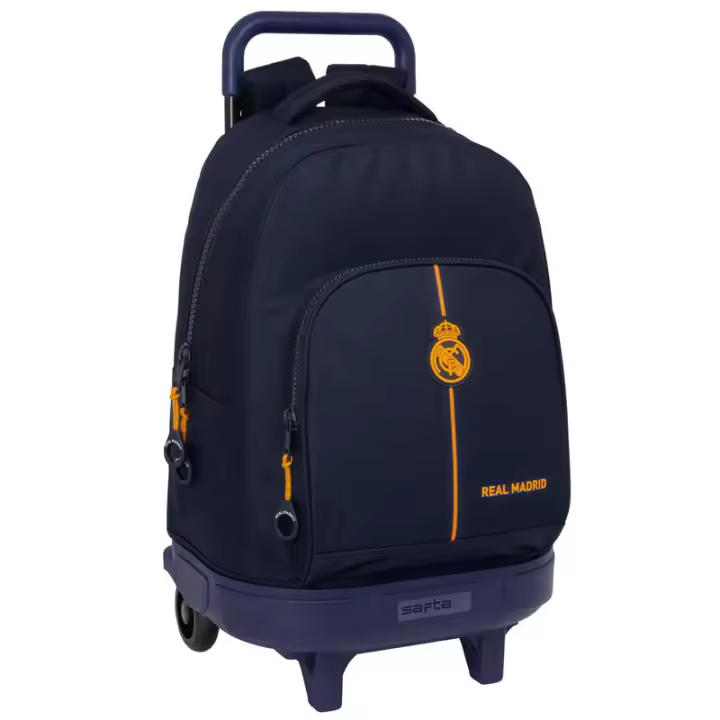 Mochila Gde. C/Ruedas Compact Extraible Real Madrid 2? Equipacion 24/25 33X22X45Cm Producto Oficial Para Niños y Niñas - 1