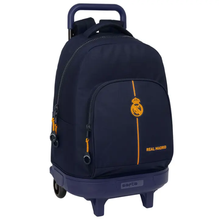 Mochila Gde. C/Ruedas Compact Extraible Real Madrid 2? Equipacion 24/25 33X22X45Cm Producto Oficial Para Niños y Niñas - 1
