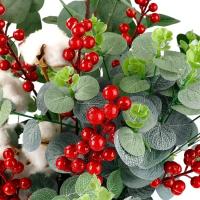 50/5 Pcs Ramas De Bayas Rojas Artificiales 12 Cabezas Decoración De Navidad Falsa Planta Holly Bayas Bouquet DIY Wreath Árbol De Navidad - details 4