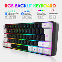 Nuevo Kit De Teclado Y Ratón RGB Gaming Con 61 Teclas Blanco Y Negro Para Oficina Y Juegos Incluye Teclado Y Ratón Con Iluminación Combos De Teclado Y Ratón Para Gamer De PUBG - details 1