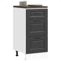 vidaXL Mueble bajo de cocina porto madera reconstituida en color Gris sonoma/Gris hormigón/Roble Sonoma y más | almacenamiento funcional diseño moderno para baño dormitorio sala - details 3