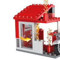 COGO Camión De Bomberos De Ciudad Y Estación De Bomberos En Bloques Constructivos 2 En 1 Juguetes De Rescate Para Niños Aged 6+ (184 Piezas) - details 5