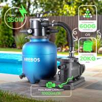AREBOS Sistema de Filtrado de Arena con Bomba de 350 W - Eficiente y Fácil de Usar - details 10