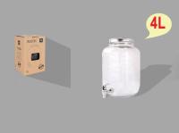LA MEDITERRÁNEA Tarro dispensador con grifo - Fabricado en Cristal Transparente - Capacidad de 4 Litros o 8 Litros - Recipiente para servir agua, bebidas frías, refrescos - details 0