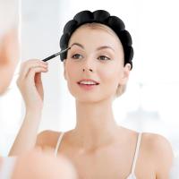 3Pcs Headband De Maquillaje Para Mujeres Y Niñas Espuma Puff Spa Para Lavar La Cara Cuidado De La Piel Yoga Facial Máscara Deportes Cinta De Cabello - details 7