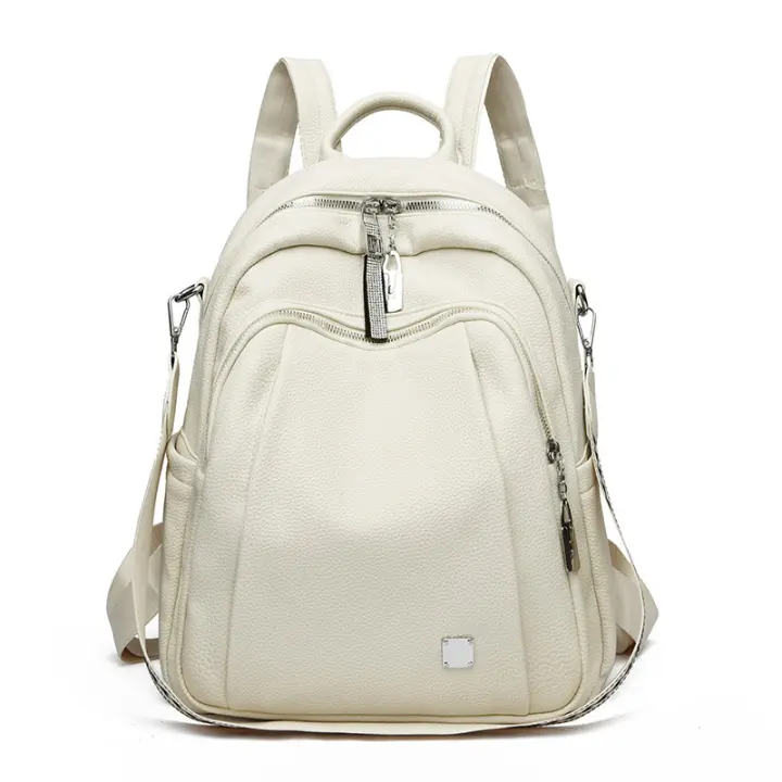 Mochila de cuero para Mujer, Bolso de un solo hombro, Bolso Escolar, Bolso de viaje de gran capacidad, Bolso casual de moda versátil - 1