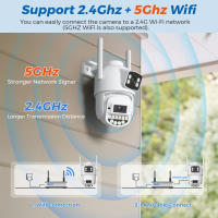 Cámara IP De Seguridad 10MP 5K Wifi Exterior 2.4GHZ 5GHZ PTZ Con Lente Dual Pantalla Dual Alarma Por Email Protección De Seguridad 4K - details 1