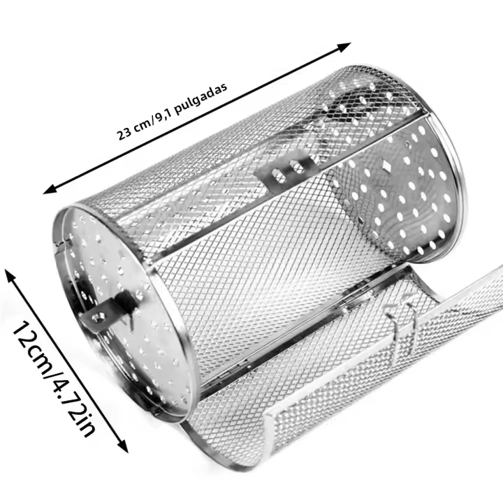 Cesta De Rotisserie En Acero Inoxidable Para Barbacoa Resistentes Al Calor Con Relleno No Stick Accesorios De Cocina Para Horno Y Air Fryer - 1