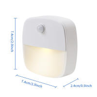Luz Nocturna LED Con Sensor De Movimiento Operada Por Batería Para Dormitorio Baño Cocina Armario Pasillo Y Escaleras Adhesiva Calor Blanco - details 1