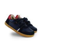 Bobux Kid+ Riley Navy + Red - Zapatos infantiles de piel con doble tira autoadherente - details 1