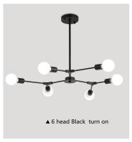 Lámpara De Techo Moderna Y Minimalista Ajustable En Ángulo Negro/Oro Chandelier Pendente Iluminación Metal E27 Fuente De Alimentación DC - details 12