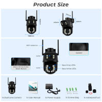Cámara PTZ ANBIUX 4K 8MP WIFI Con Zoom Digital 4X Y Lente Dual Vigilancia CCTV IP Exterior Auto Tracking Onvif Compatible Con Android Y iOS - details 1