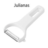 DESEOS Peladores de Verduras Multiusos de Alta Calidad – Set de 3 Peladores de Cocina en Blanco, Gris y Negro - Acero inoxidable - details 4