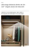 Lámpara Nocturna Con Sensor De Movimiento USB Tipo-C Luz LED De Tres Colores Para Armario De Cocina Dormitorio Iluminación Interior - details 5