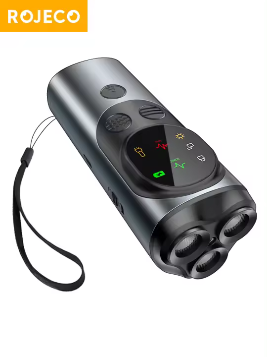 ROJECO Repelente De Perros Ultrasonido De Alta Potencia Anti Ladrar Entrenador Recargable conLinterna LED Dispositivo De Entrenamiento Para Perros - 1