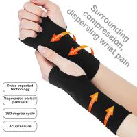 Par de muñequeras de compresión transpirables para artritis y alivio del dolor articular. Muñequera unisex que absorbe la humedad para túnel carpiano, gimnasio, deportes y oficina. Ajuste cómodo y ajustable para hombres y mujeres. - details 1