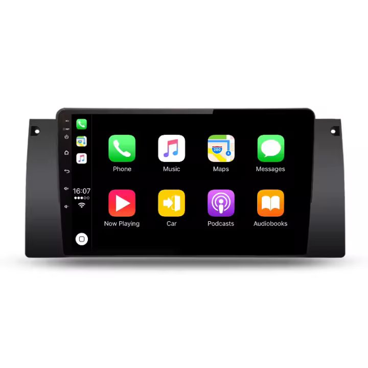 AWESAFE inalámbrico CarPlay Android Auto Radio para BMW 5 Series E39 X5 E53 M5 1995 1996 1997 1998 1999 2000 2001 2002 2003 coche reproductor multimedia GPS 2 din autoradio volante controles RDS Bluetooth - 1