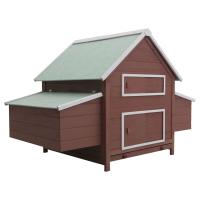 vidaXL Madera Maciza Gallinero 157x97x110cm Casa Jaula Pollos Gallinas Color Latón,  Gris,  Marrón y mas - details 2