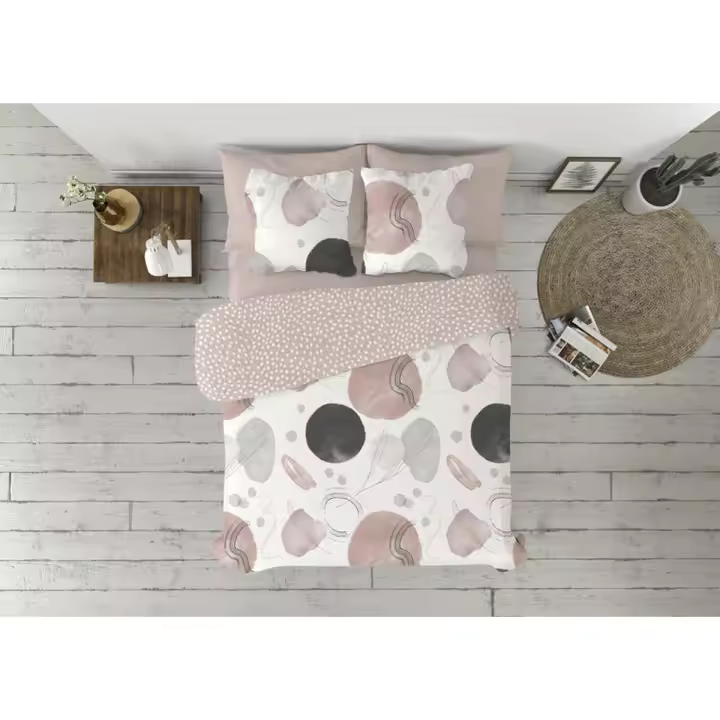Juego de funda nórdica Pierre Cardin Edesia Rosa Cama de 90 3 Piezas - 1