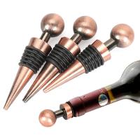 Par De Taponadores De Vino De Acero Inoxidable Reutilizable En Color Bronce Para Casa Bodas Y Barra Herramientas Ecológicas - details 10