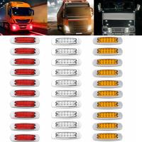 Luz De Marca Lateral LED Para Camiones Y Autobuses 10pcs 12V 24V Impermeable Para Caravanas Y Barcos Luz De Señalización Para Camiones Y Lorry - details 8