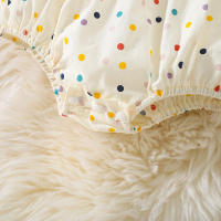 Conjunto De Verano Para Bebé Niña Con Bordado De Puntos Y Flores Coloridas Camiseta De Algodón Con Mangas Cortas Estilo Dulce Y Lindo Para Crawler - details 6