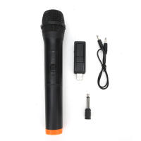 Micrófono Inalámbrico VHF Profesional De Plástico ABS Negro USB Receptor Micrófono Universal Para Escenario Y Performance - details 1