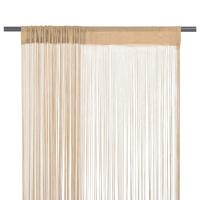 vidaXL Cortina de Flecos para Puerta 2 Piezas 140x250 cm Tela Estor Hilos Color Azul,  Beige,  Blanco y mas - details 1